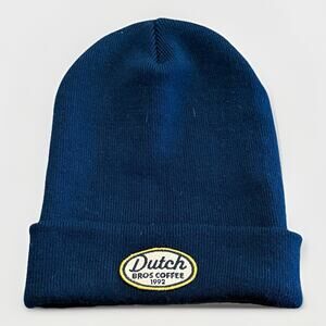 Dutch Bros Coffee Unisex Navy Winter Warm Beanie One Size Hat 100% Acrylic Cap